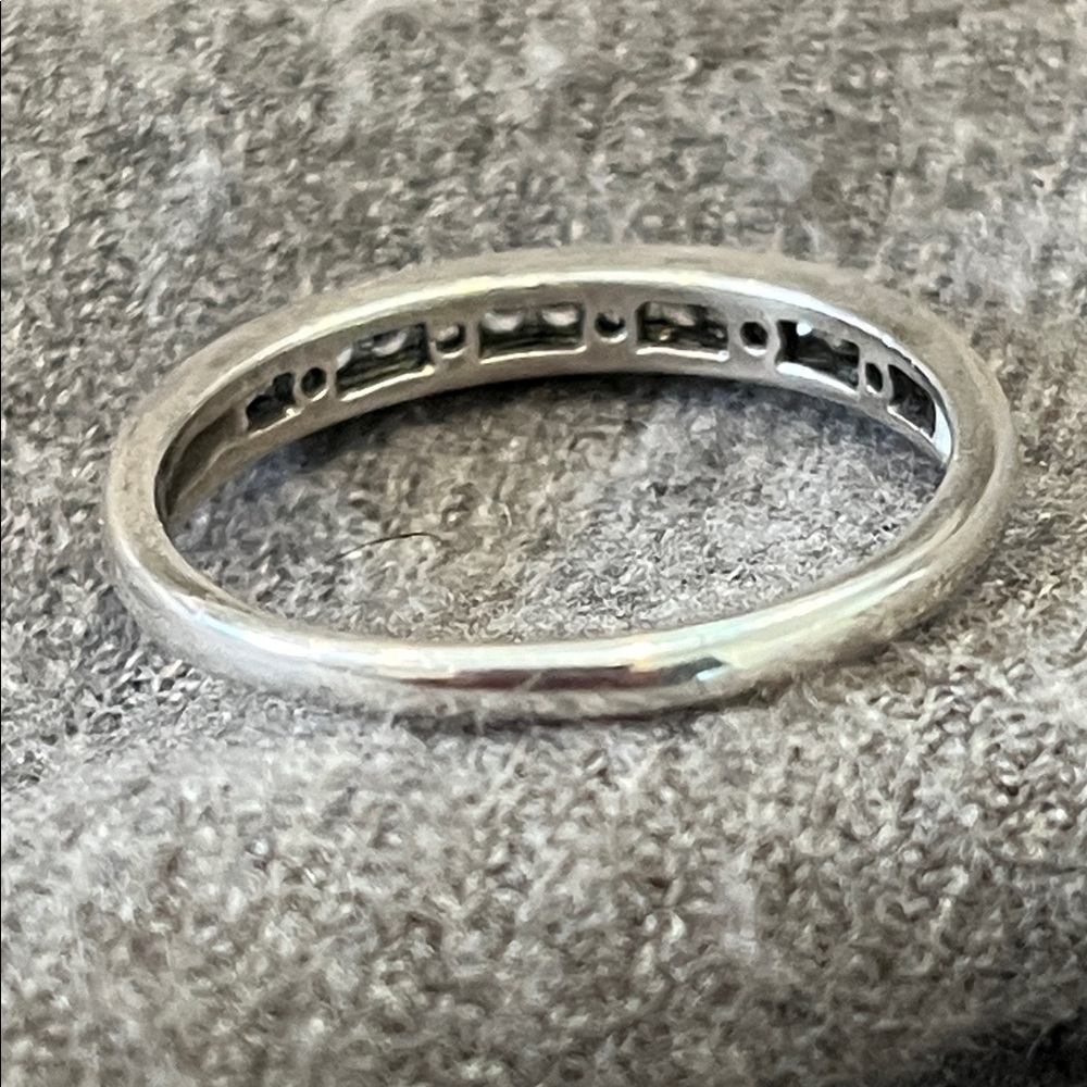 Sterling Silver Channel Cz Stacking Ring-8.5 - Picture 3 of 9